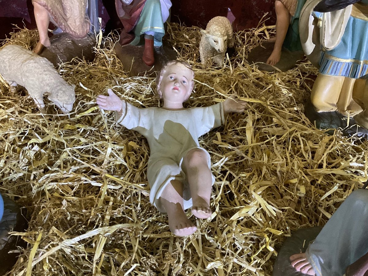 Crèche D’église Santons Noël Fin 19éme Siècle -photo-8