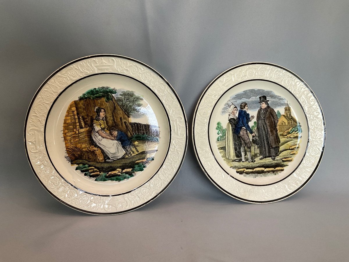 Choisy Le Roi P And H Plates Early 19th Century 