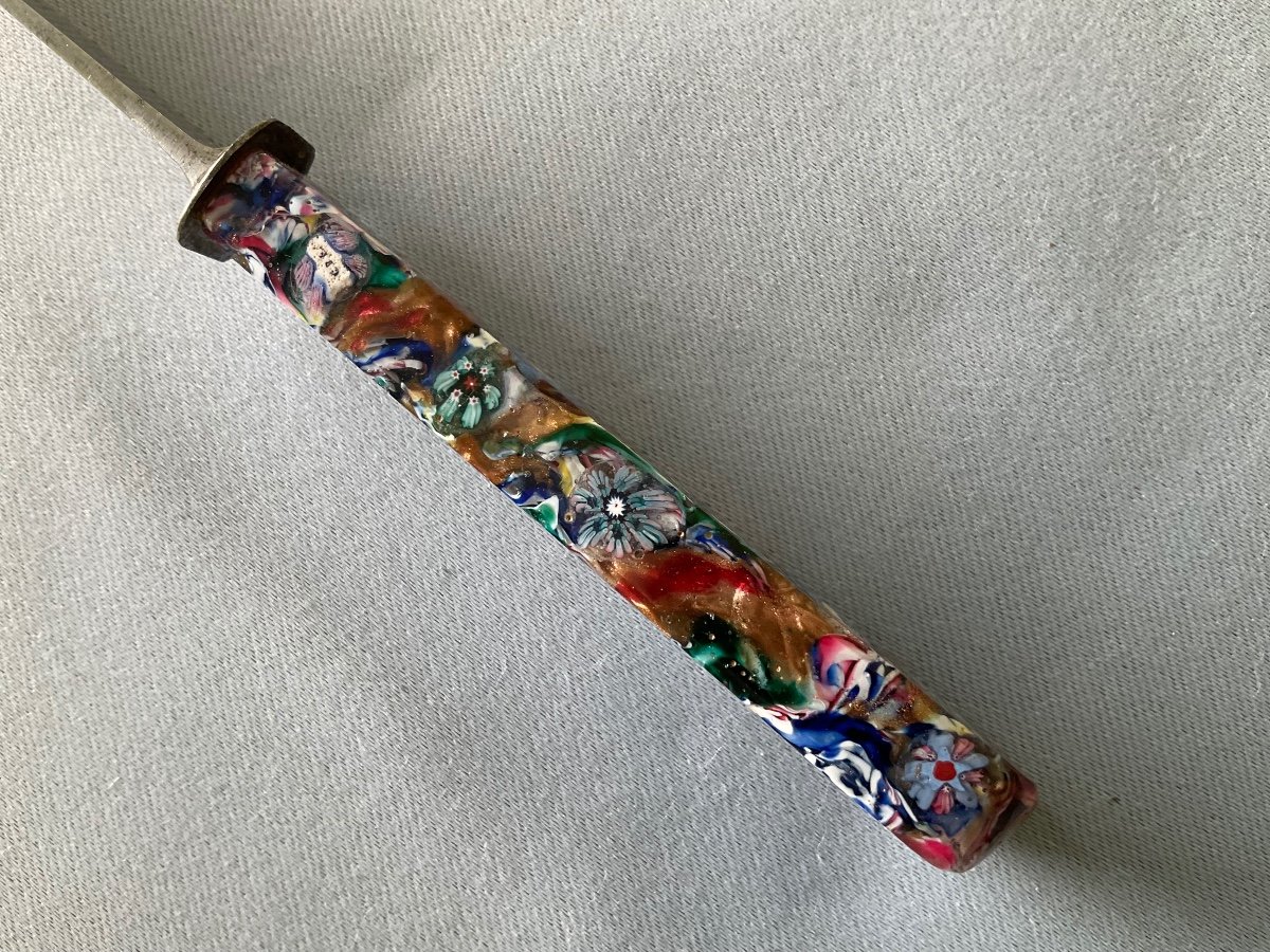 Franchini Humblot Knife Guerre De Langres Millefiori Handle-photo-1