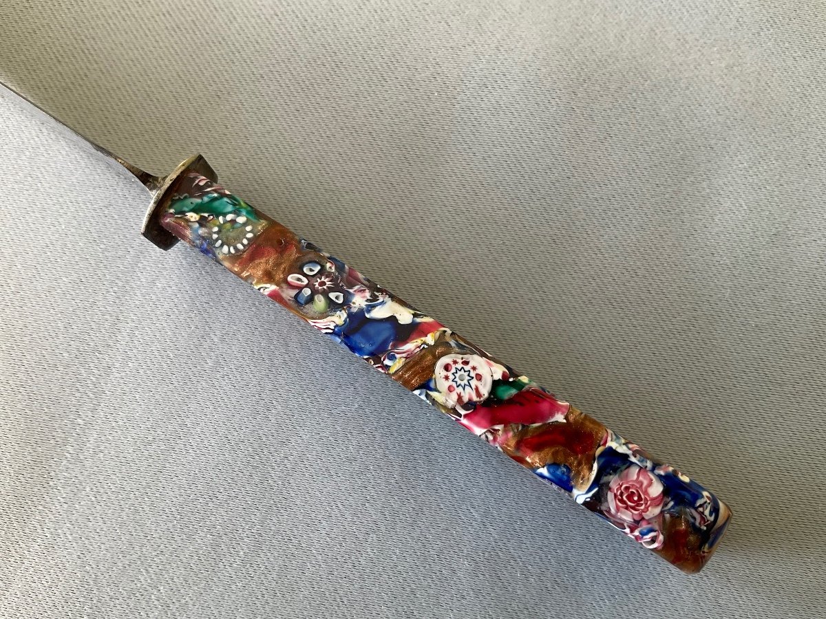 Franchini Humblot Knife Guerre De Langres Millefiori Handle-photo-4