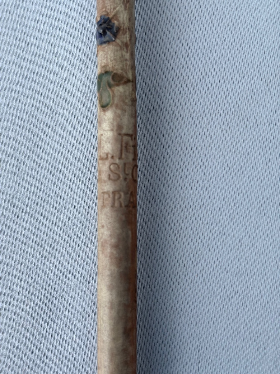 Pipe St Omer en terre L . Fiolet  19éme Siècle -photo-1