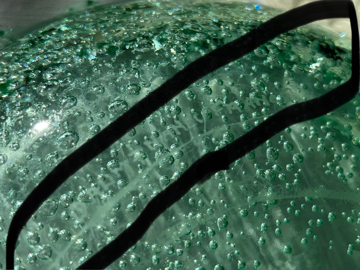 Daum Cut In Art Deco Bubbled Crystal -photo-3