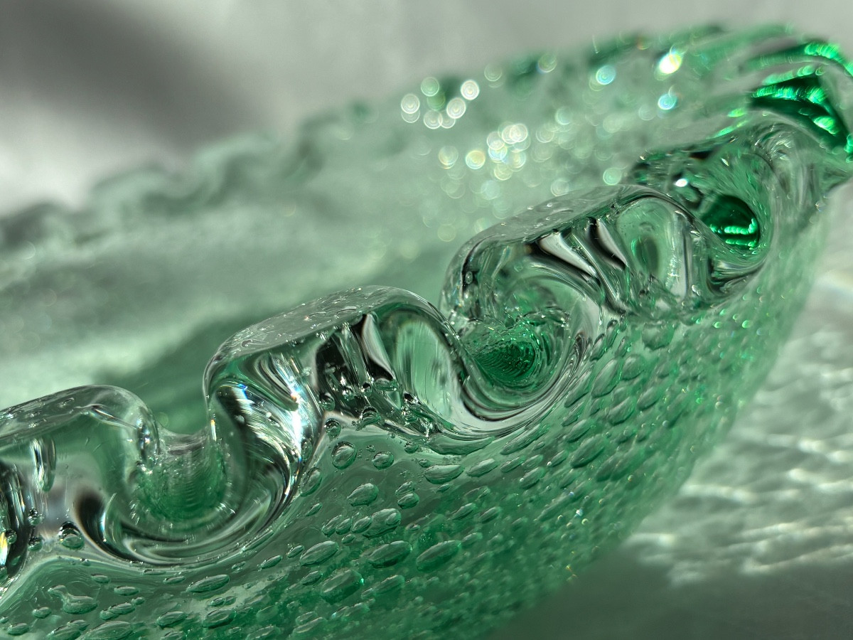 Daum Cut In Art Deco Bubbled Crystal -photo-4
