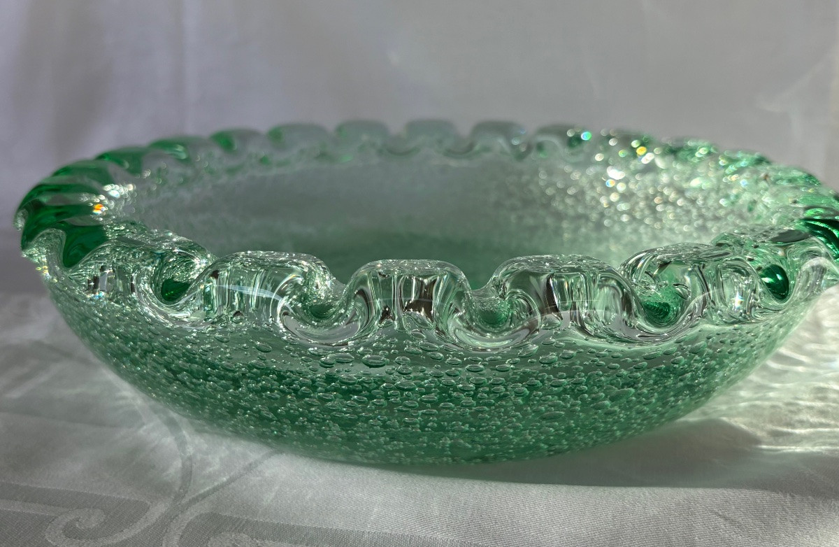 Daum Cut In Art Deco Bubbled Crystal -photo-6