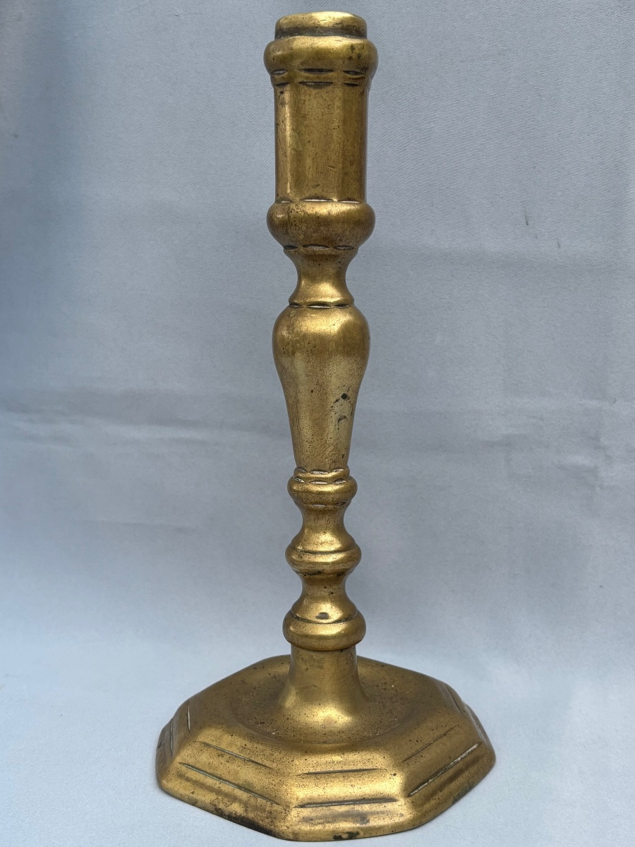 18th Century Bronze Candlestick -photo-4