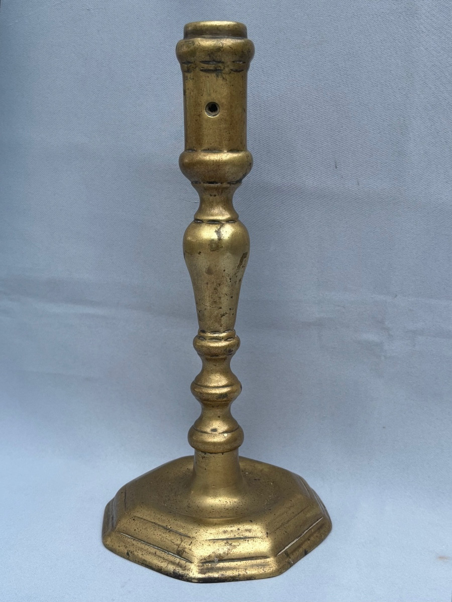 18th Century Bronze Candlestick 