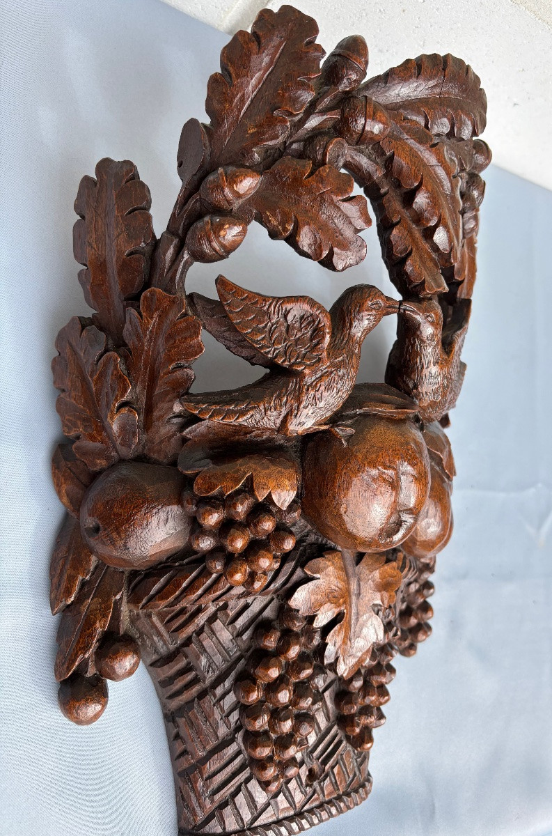 Panier Armoire provençale Monoxyle 19éme Siècle -photo-5