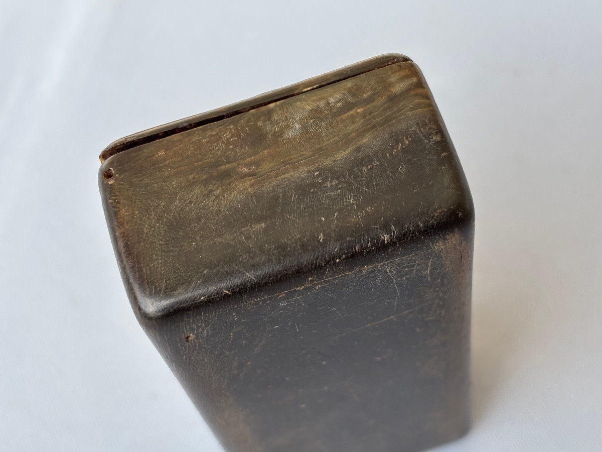 Tabatière Franc Maçonnerie en corne 19éme Siècle -photo-3