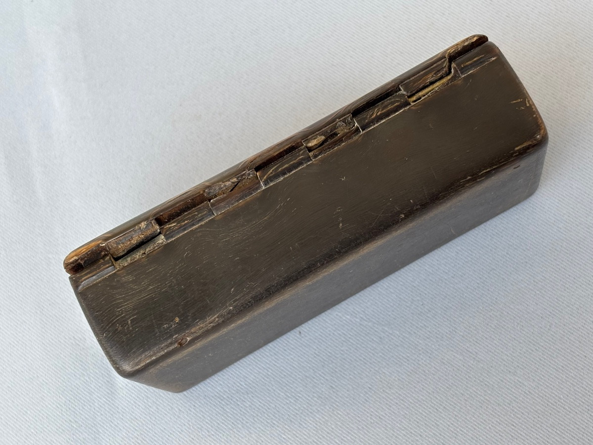 Tabatière Franc Maçonnerie en corne 19éme Siècle -photo-6