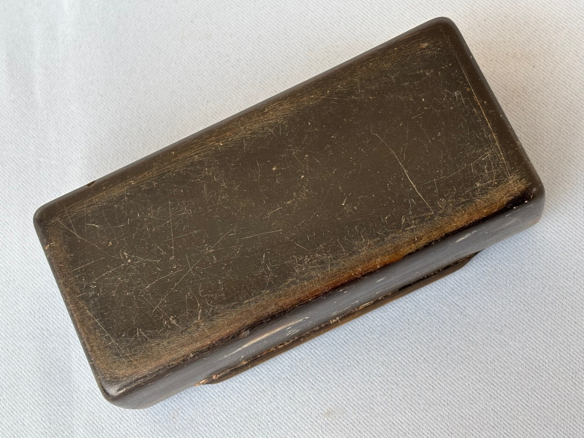 Tabatière Franc Maçonnerie en corne 19éme Siècle -photo-7