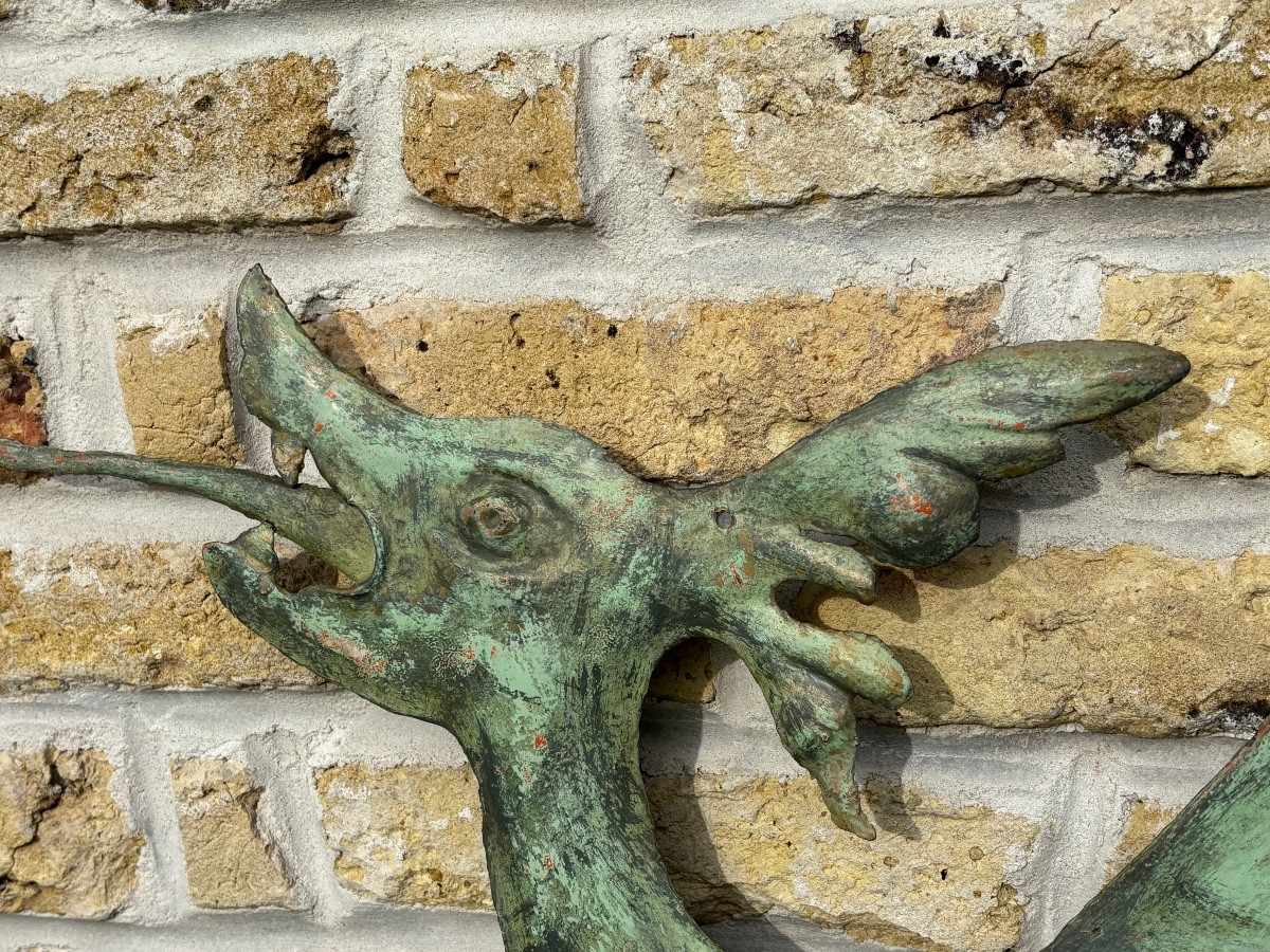 Two Ornamental Winged Dragons From The Early 19th Century -photo-4