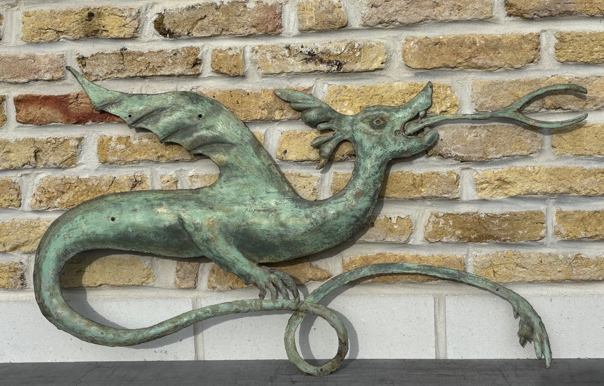 Two Ornamental Winged Dragons From The Early 19th Century -photo-7