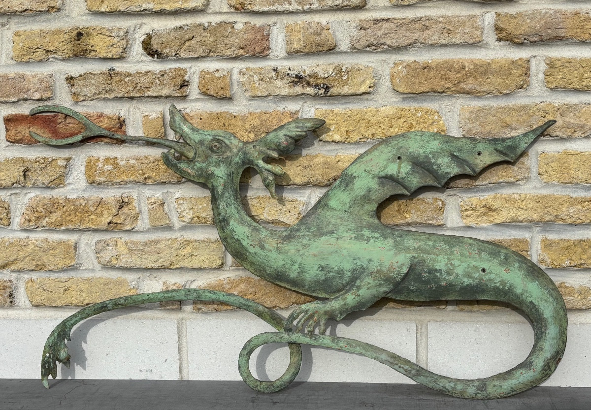 Two Ornamental Winged Dragons From The Early 19th Century -photo-8