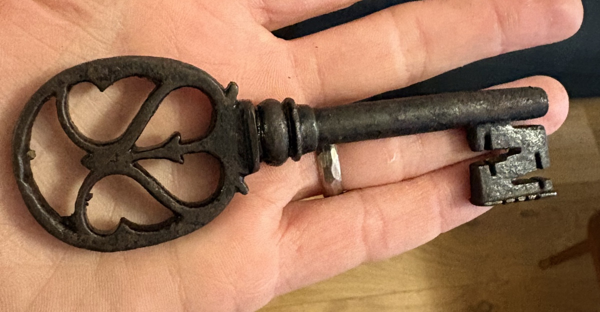 17th Century Wrought Iron Wedding Key -photo-2