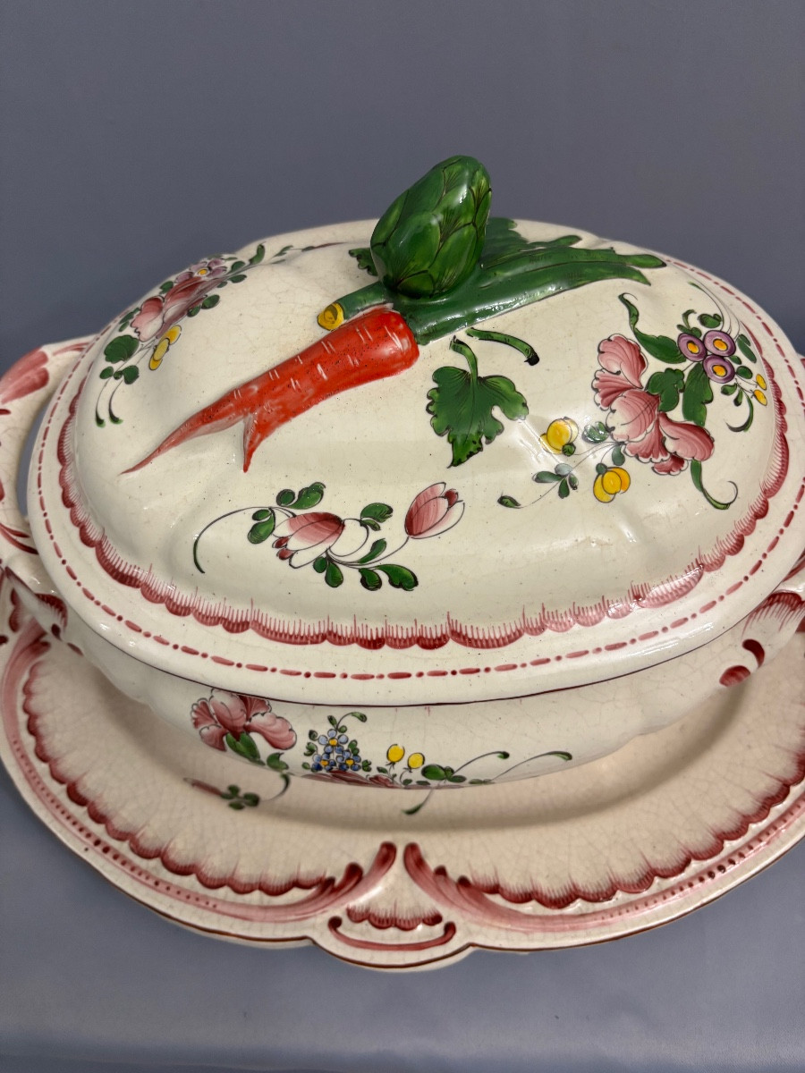 Soupière en faïence des Islettes 19éme Siècle -photo-2