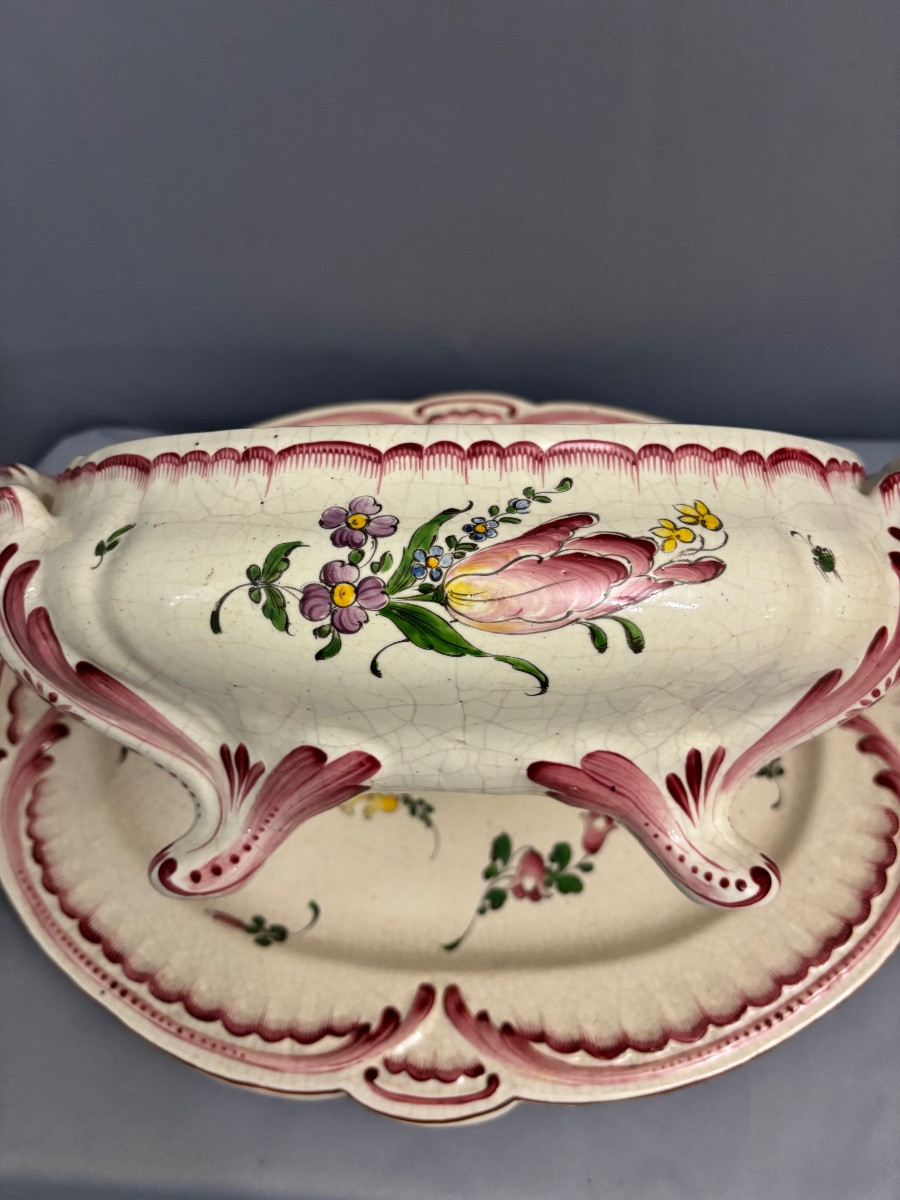 Soupière en faïence des Islettes 19éme Siècle -photo-4