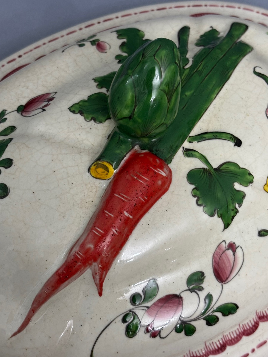 Soupière en faïence des Islettes 19éme Siècle -photo-3