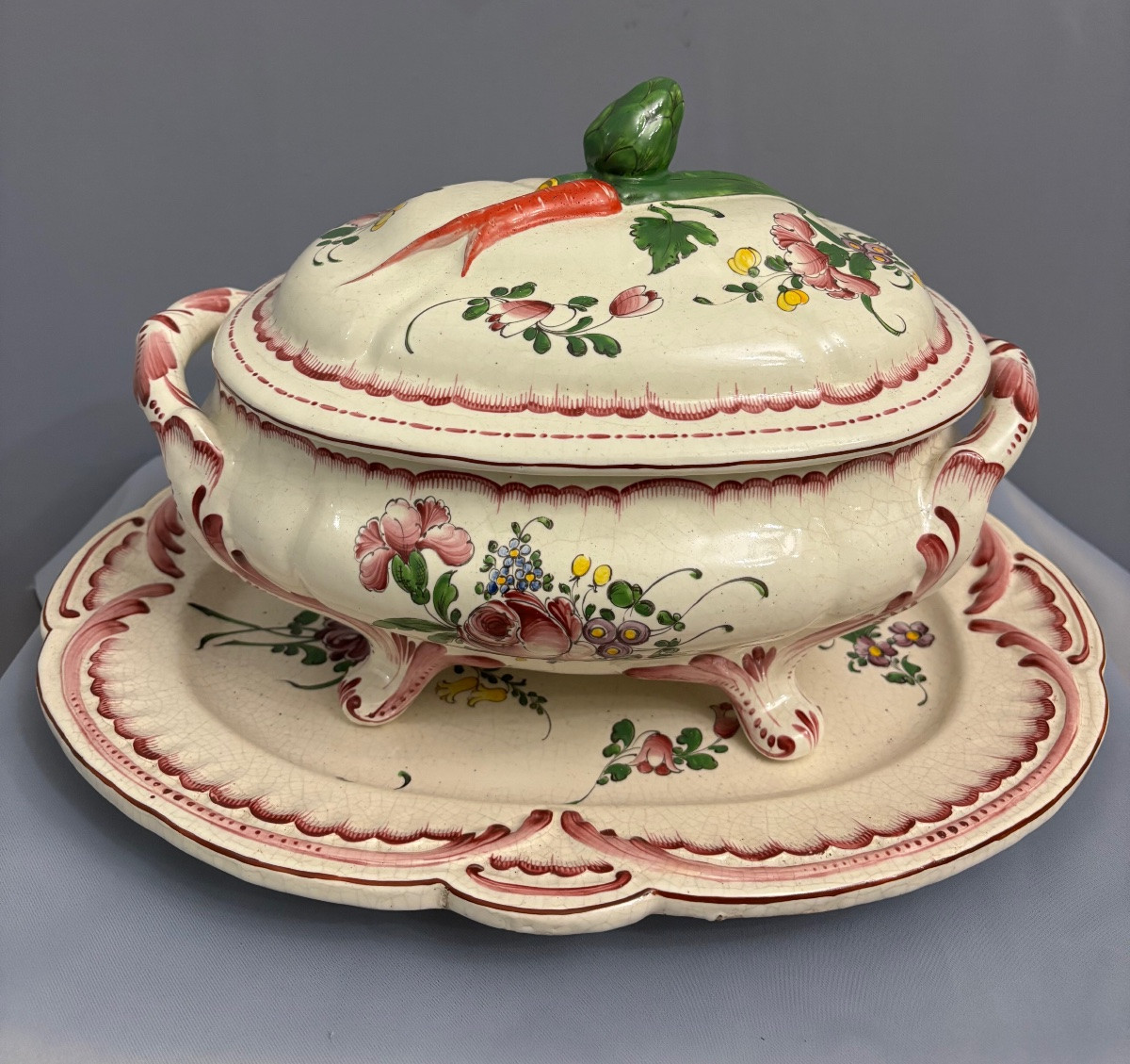 Soupière en faïence des Islettes 19éme Siècle -photo-5