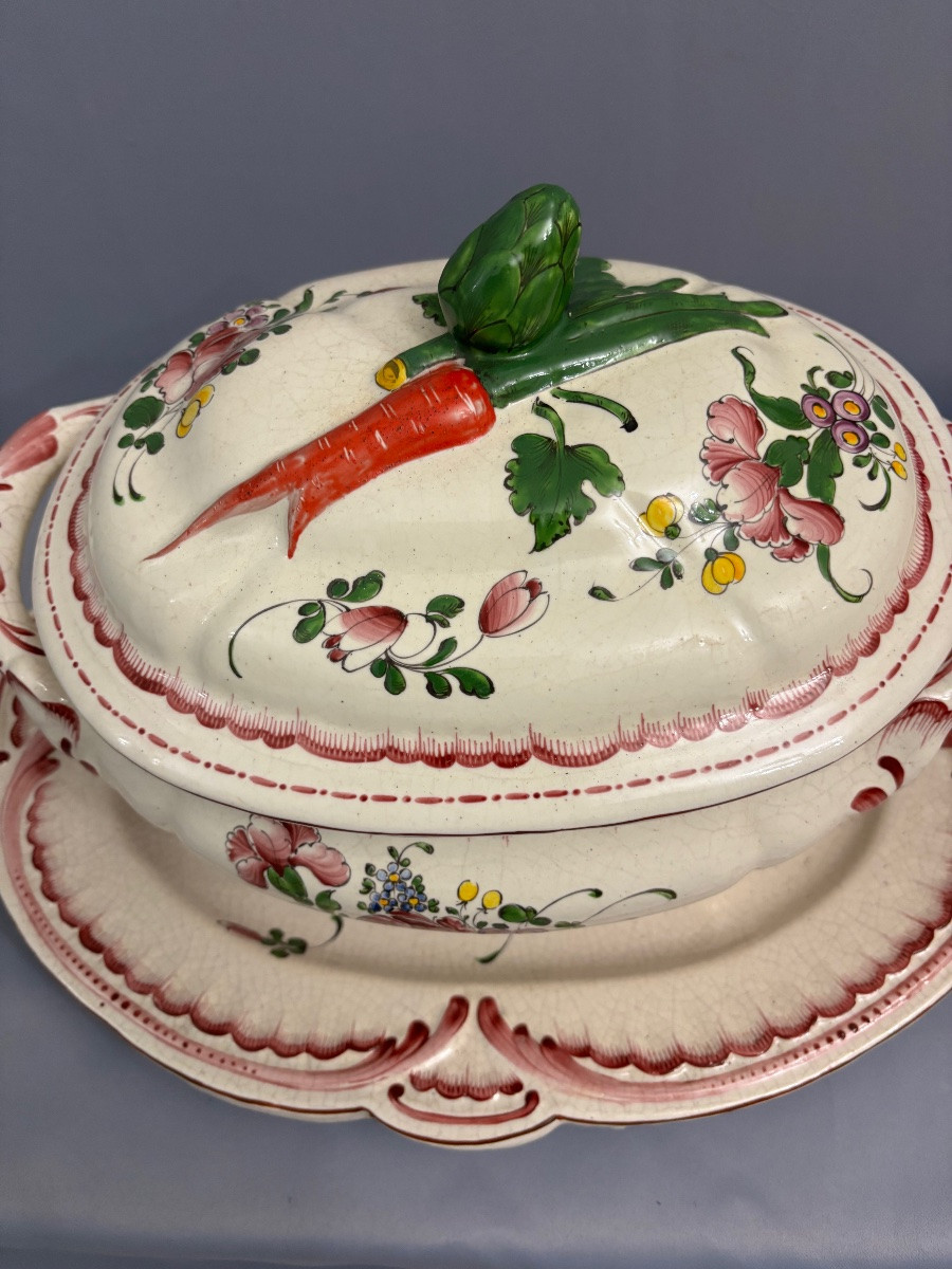 Soupière en faïence des Islettes 19éme Siècle -photo-6