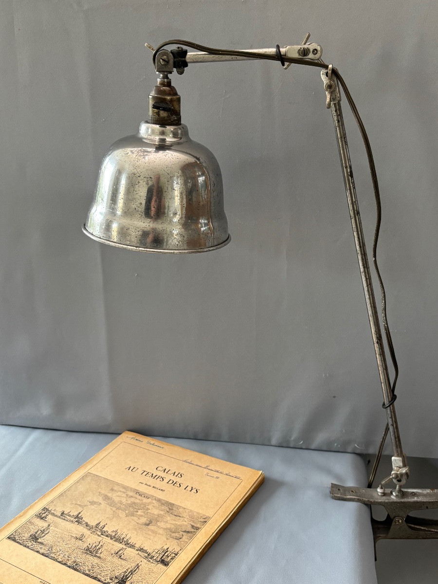 Lampe d’atelier articulée  année 50-photo-2