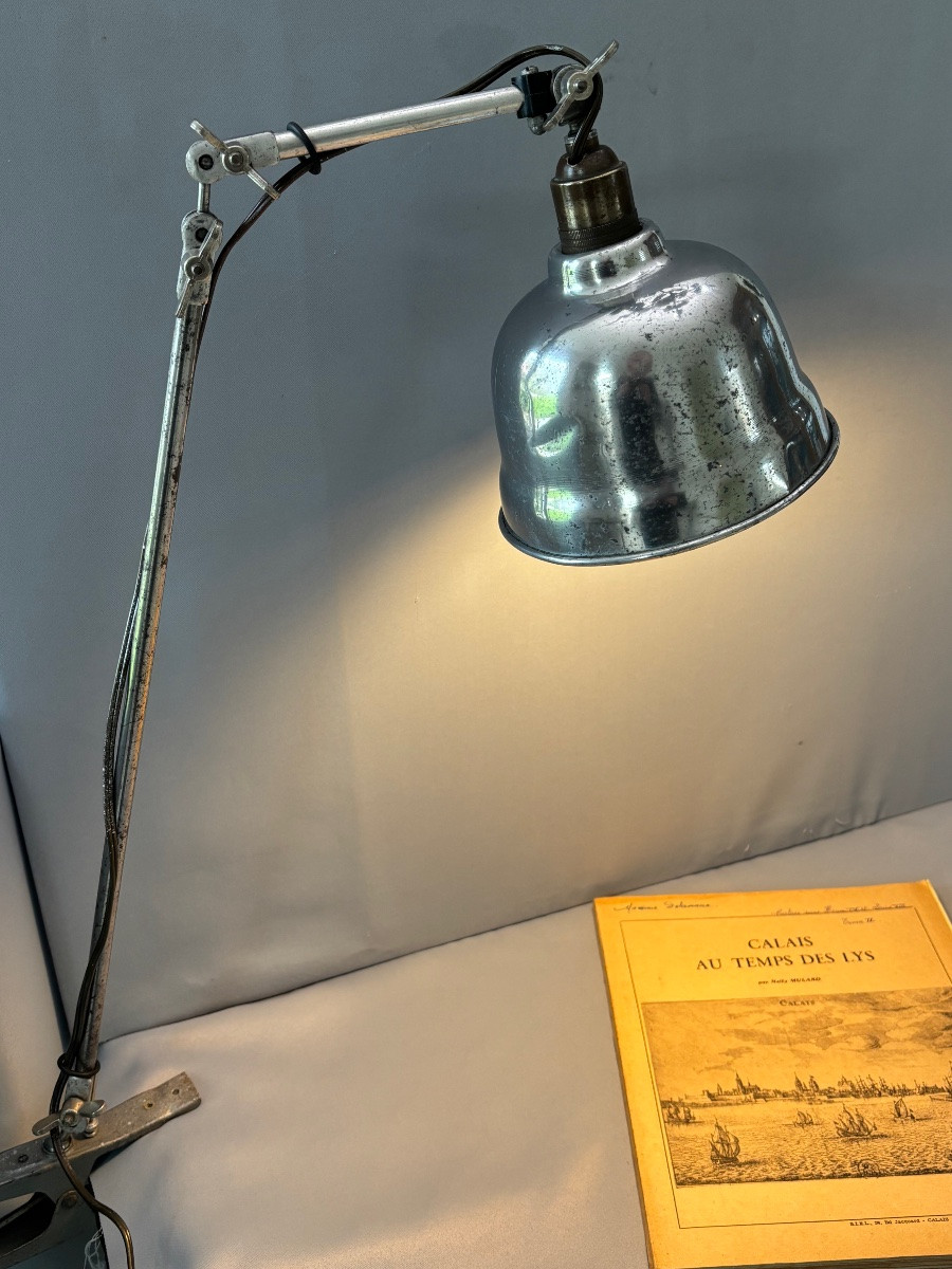Lampe d’atelier articulée  année 50-photo-4
