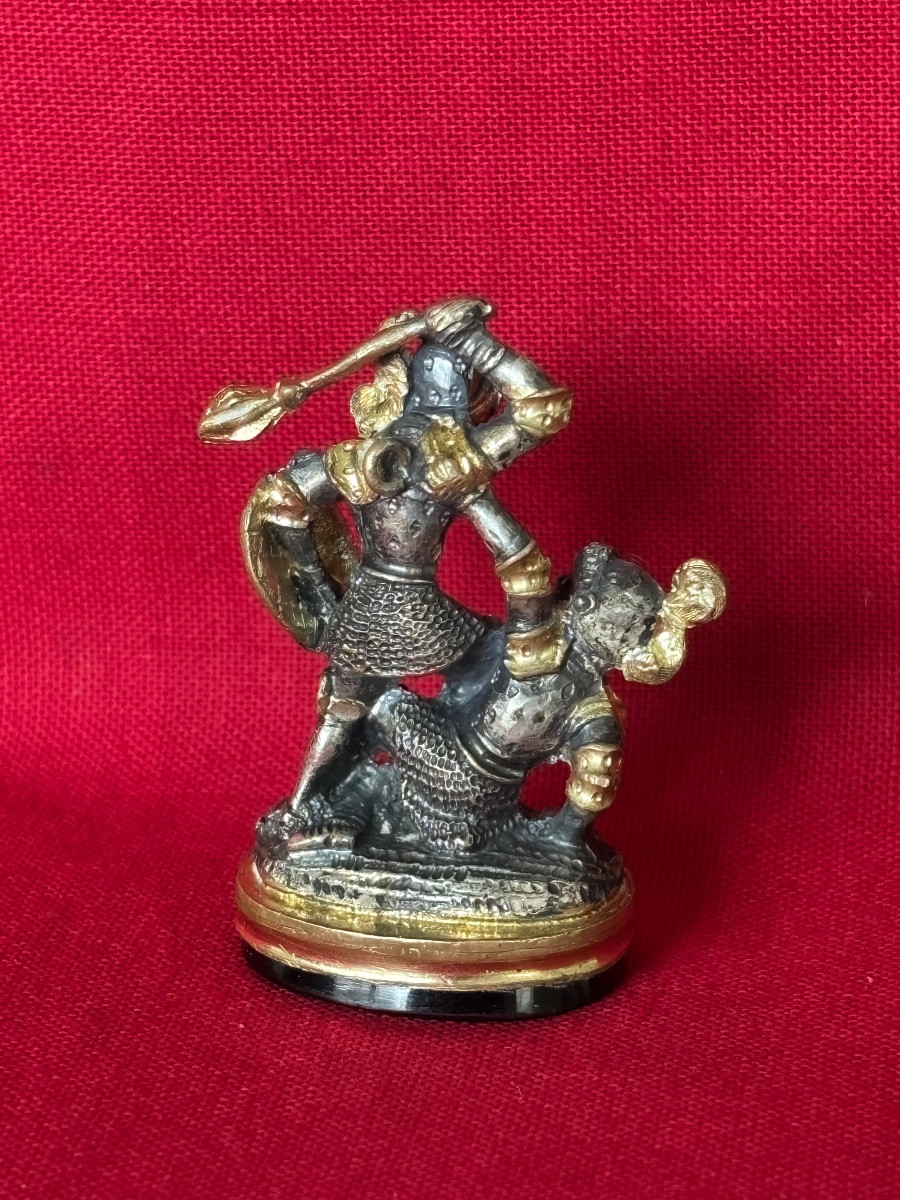 Sceau à cacheter en argent et vermeil 1818/1890-photo-2