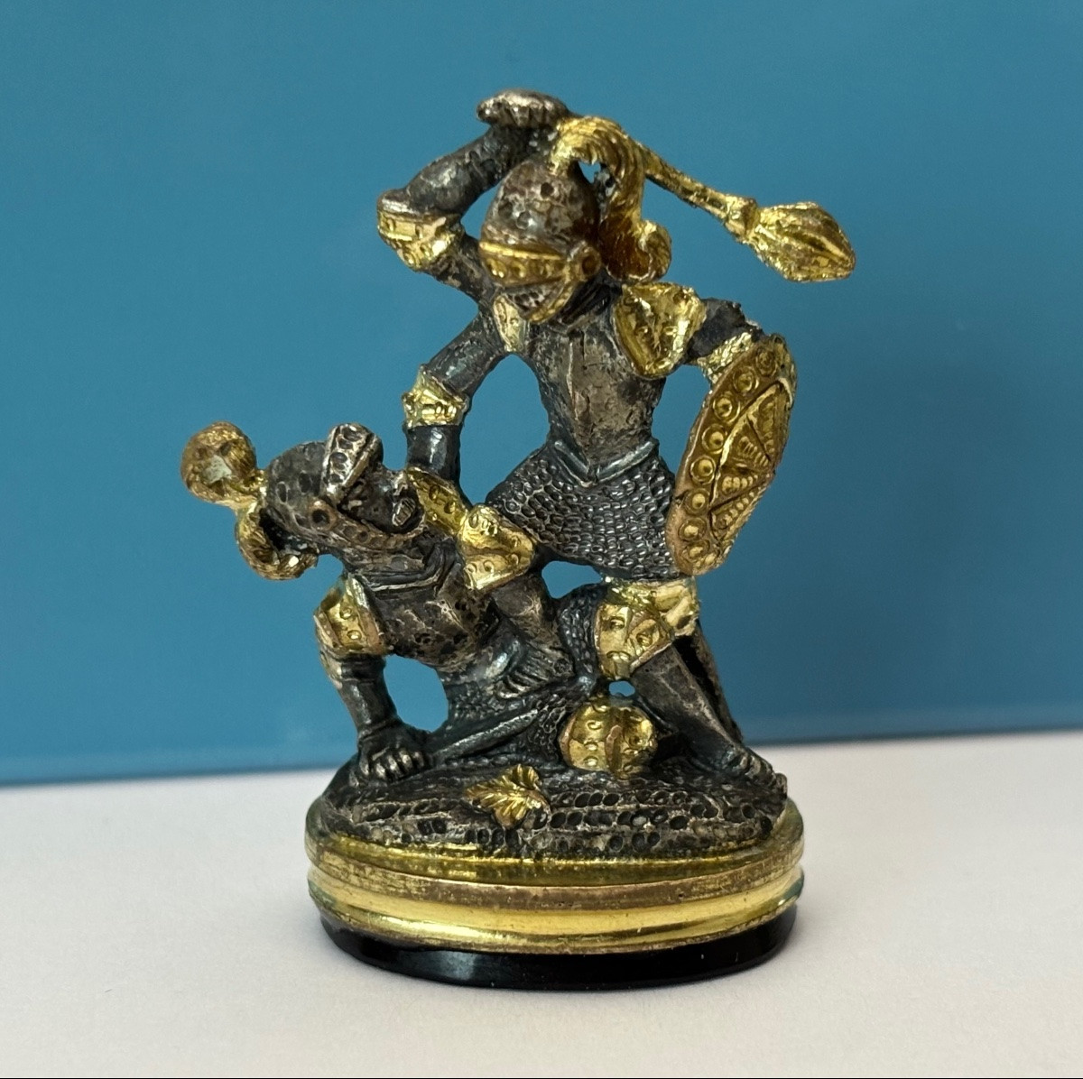 Sceau à cacheter en argent et vermeil 1818/1890-photo-2