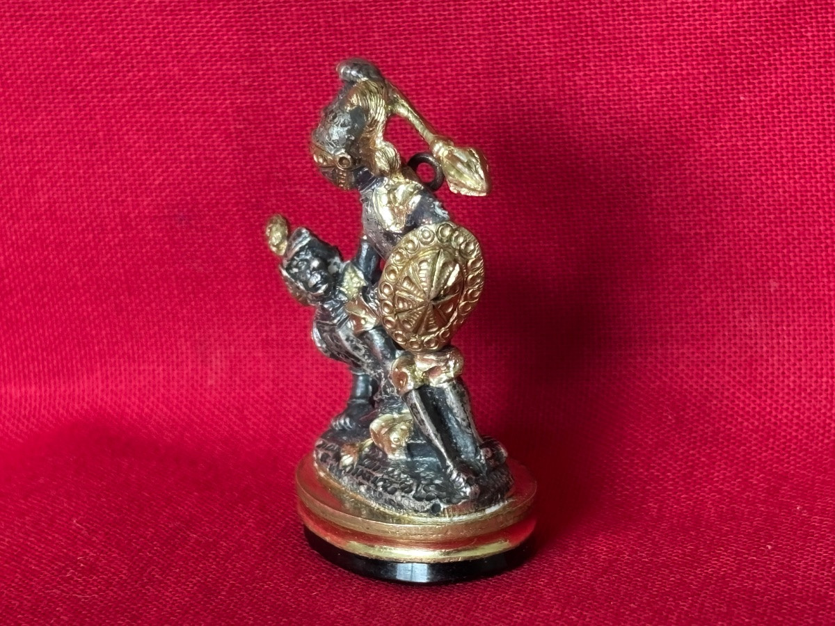 Sceau à cacheter en argent et vermeil 1818/1890-photo-5