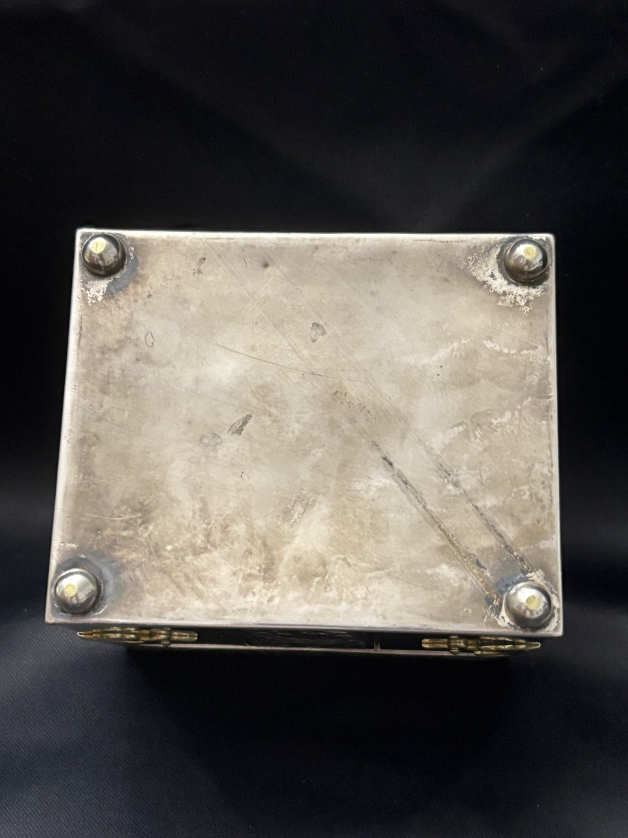 Coffret à bijoux en métal argenté début 20éme Siècle -photo-2