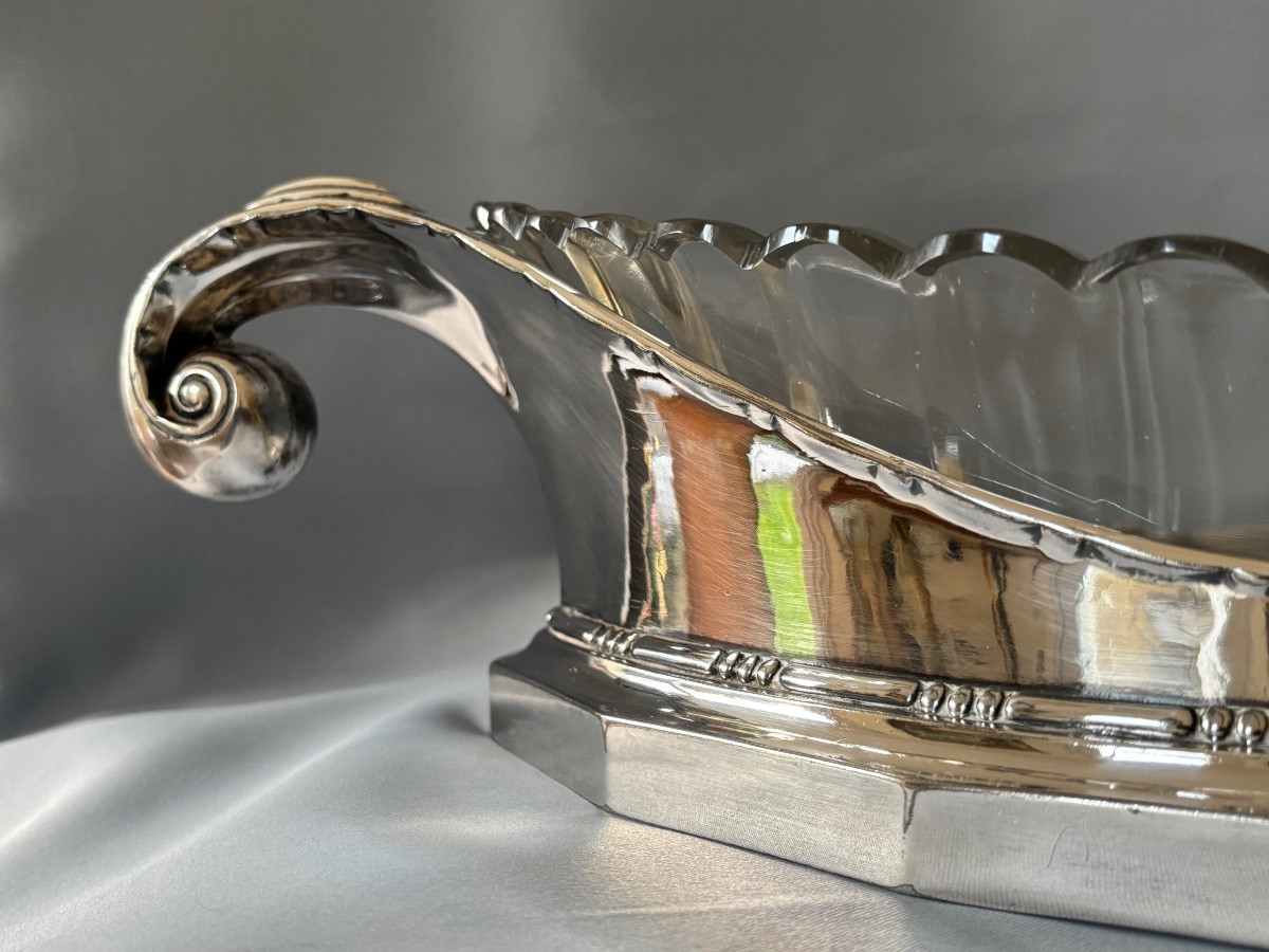 Louis Sue et André Mare Coupe  en métal argenté Gallia pour Christofle 1920/1930-photo-2