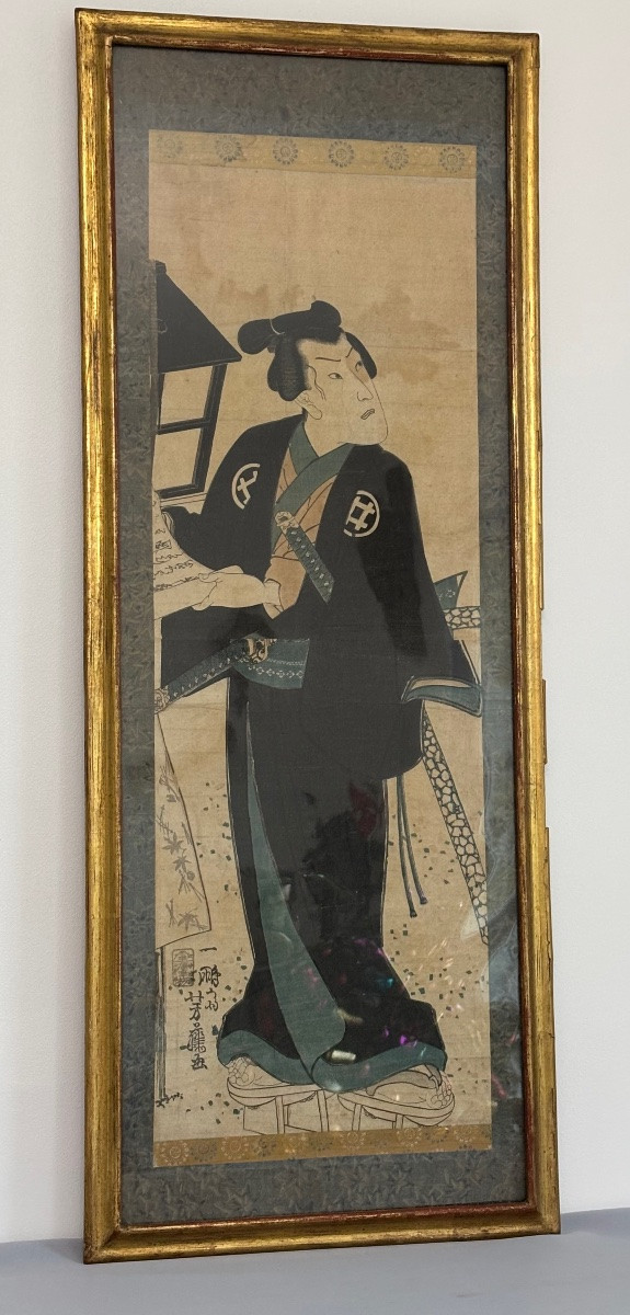 Japanese Woodblock Print "samurai" 19th Century -photo-1