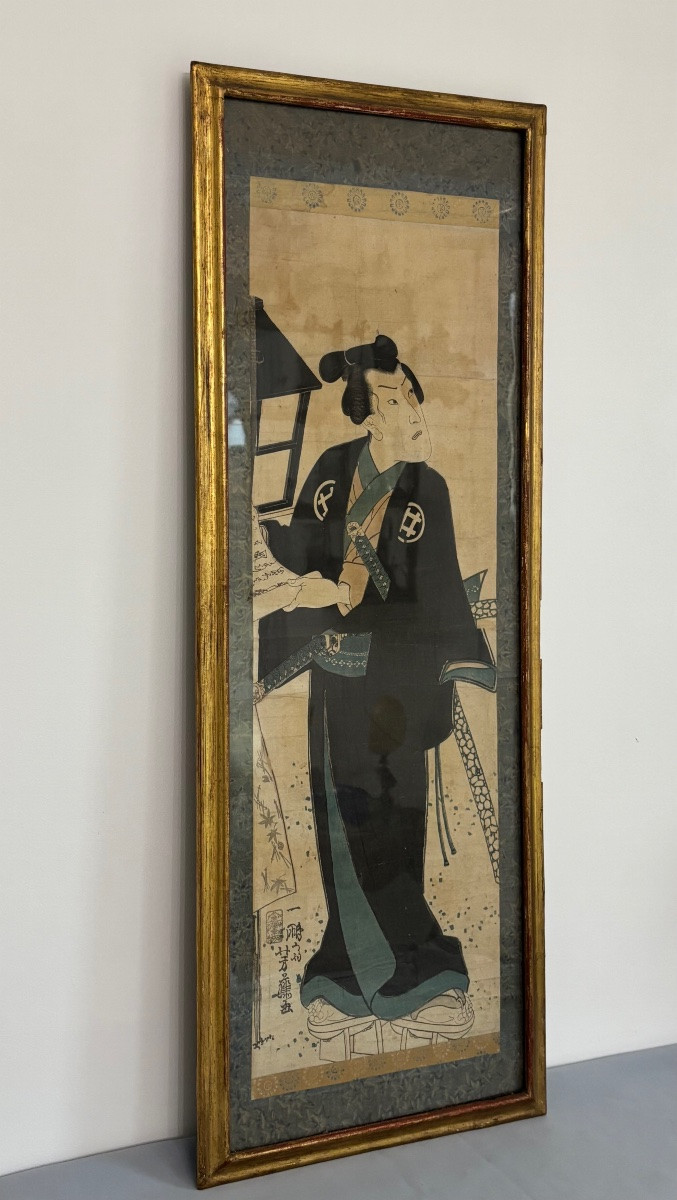 Japanese Woodblock Print "samurai" 19th Century -photo-2