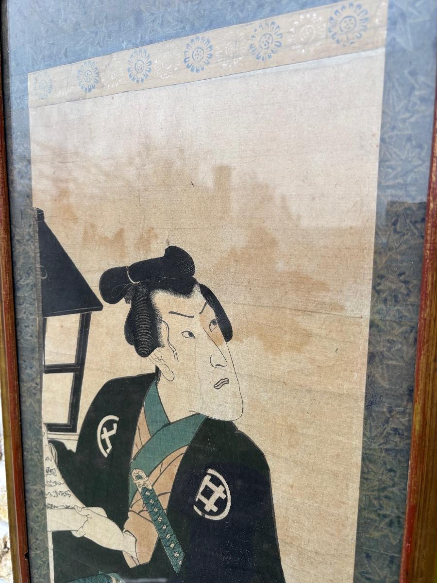 Japanese Woodblock Print "samurai" 19th Century -photo-6