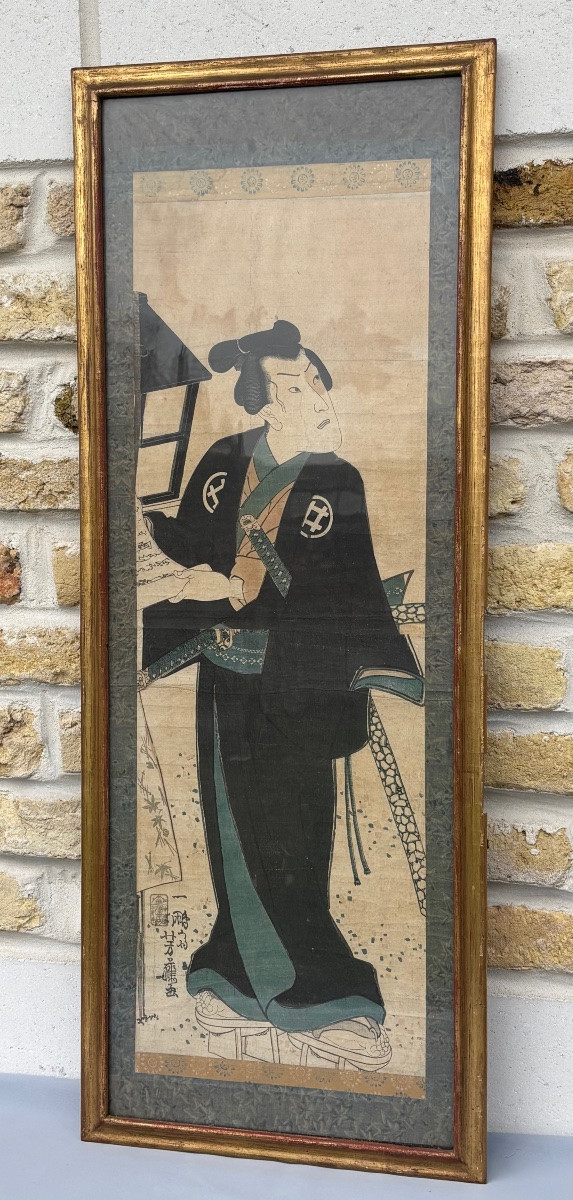 Japanese Woodblock Print "samurai" 19th Century -photo-8