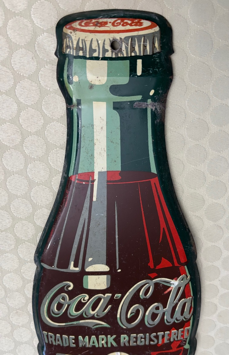 Lithographed Plate From The 1940s/1950s In The Shape Of A Bottle-photo-4