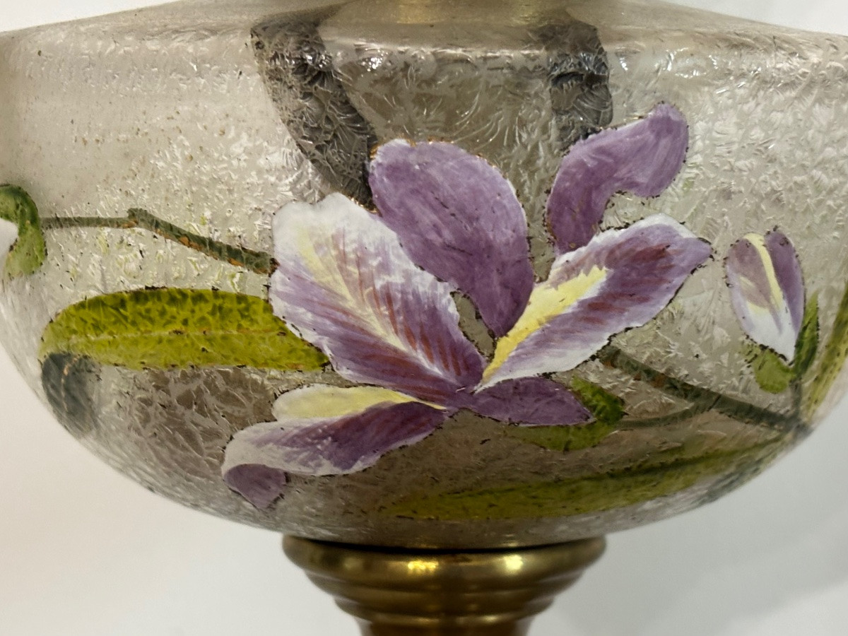 Lampe à pétrole en cristal de baccarat Napoléon III-photo-4