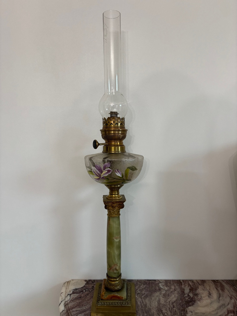 Lampe à pétrole en cristal de baccarat Napoléon III-photo-6