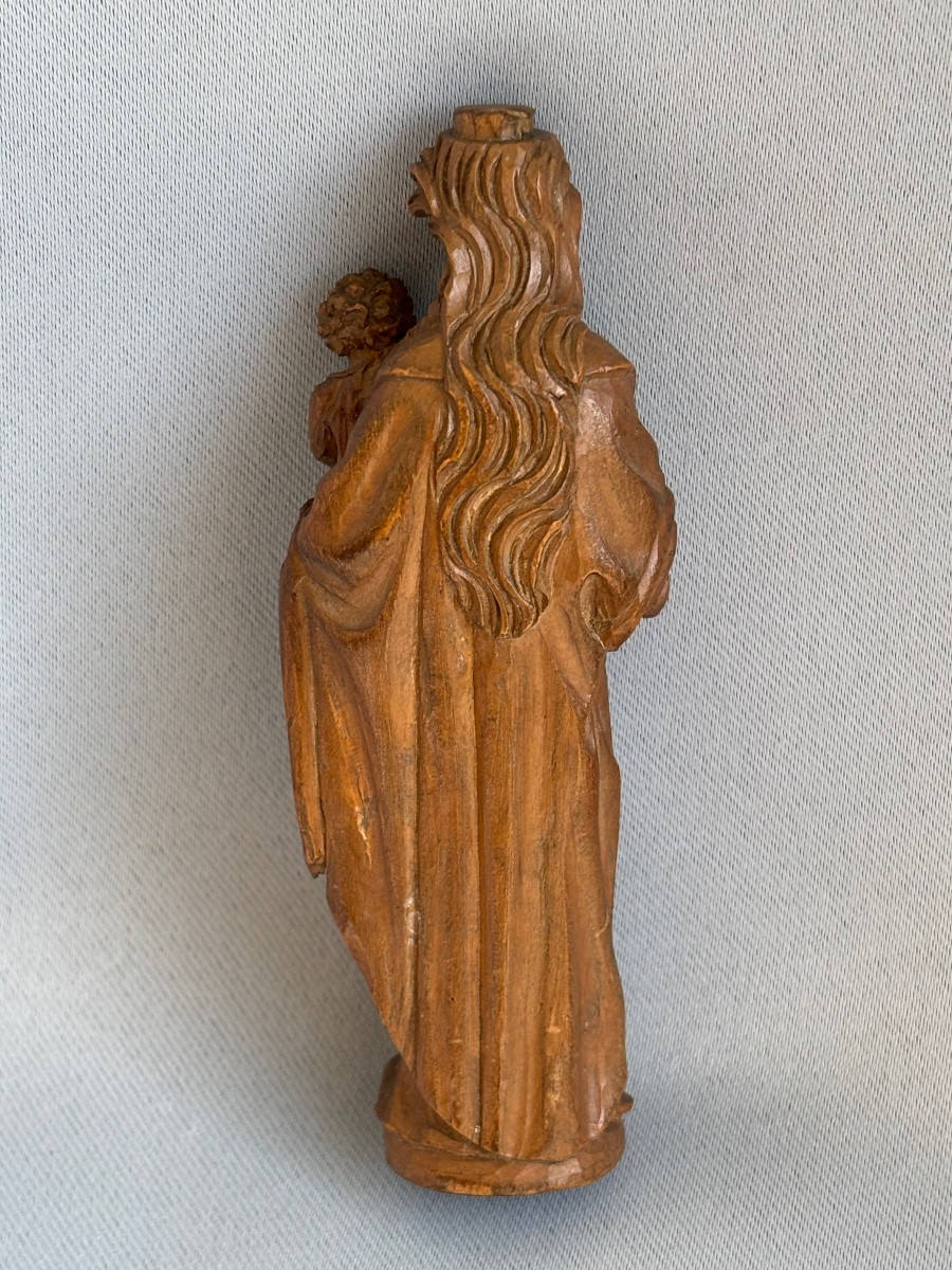 17th Century Carved Wooden Travel Altar -photo-4