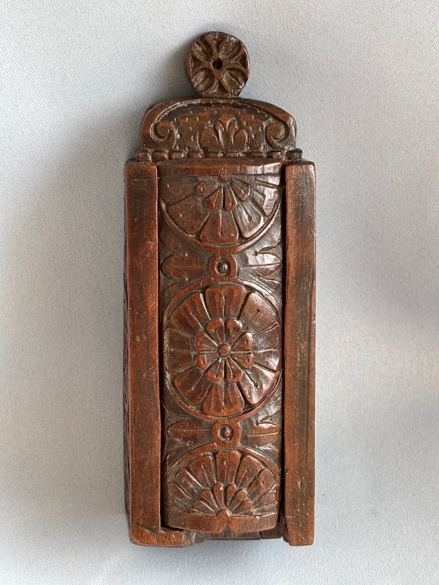17th Century Carved Wooden Travel Altar -photo-1