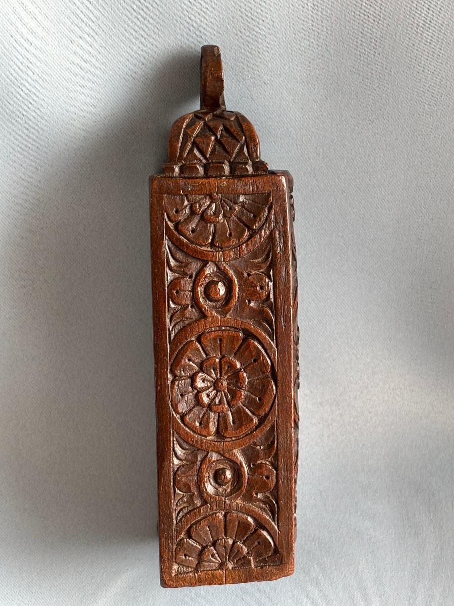 17th Century Carved Wooden Travel Altar -photo-3