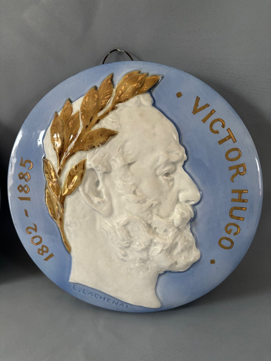 Paire de médaillons en haut relief d’Edmond LACHENAL 1855 - 1948-photo-2