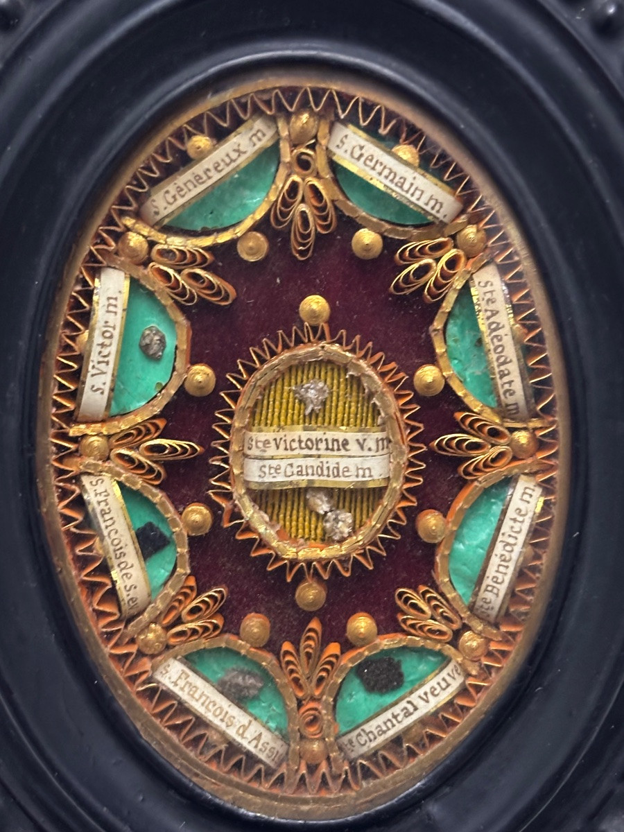 Reliquary Frame With Paper Filigree, Mid-19th Century -photo-3