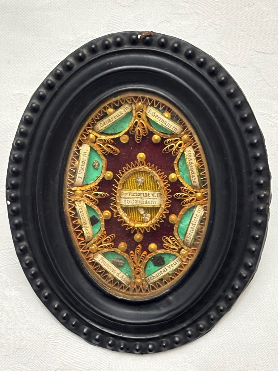 Reliquary Frame With Paper Filigree, Mid-19th Century -photo-6