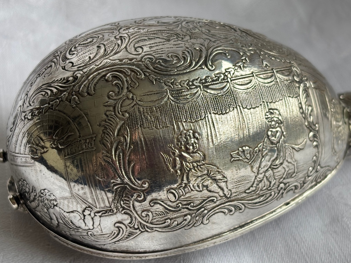 Somptueux Coffret à Bijoux Dissimulant Un Flacon à sel en argent fin XIXe-photo-7