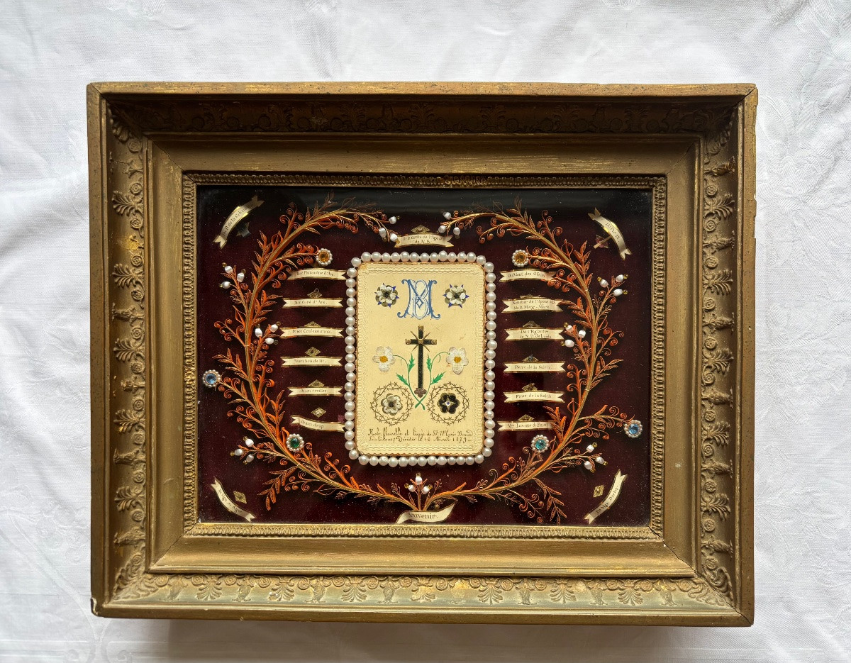 Paperolles et reliques de St Marie Bernadette  Soubirous fin 19éme Siecle-photo-6