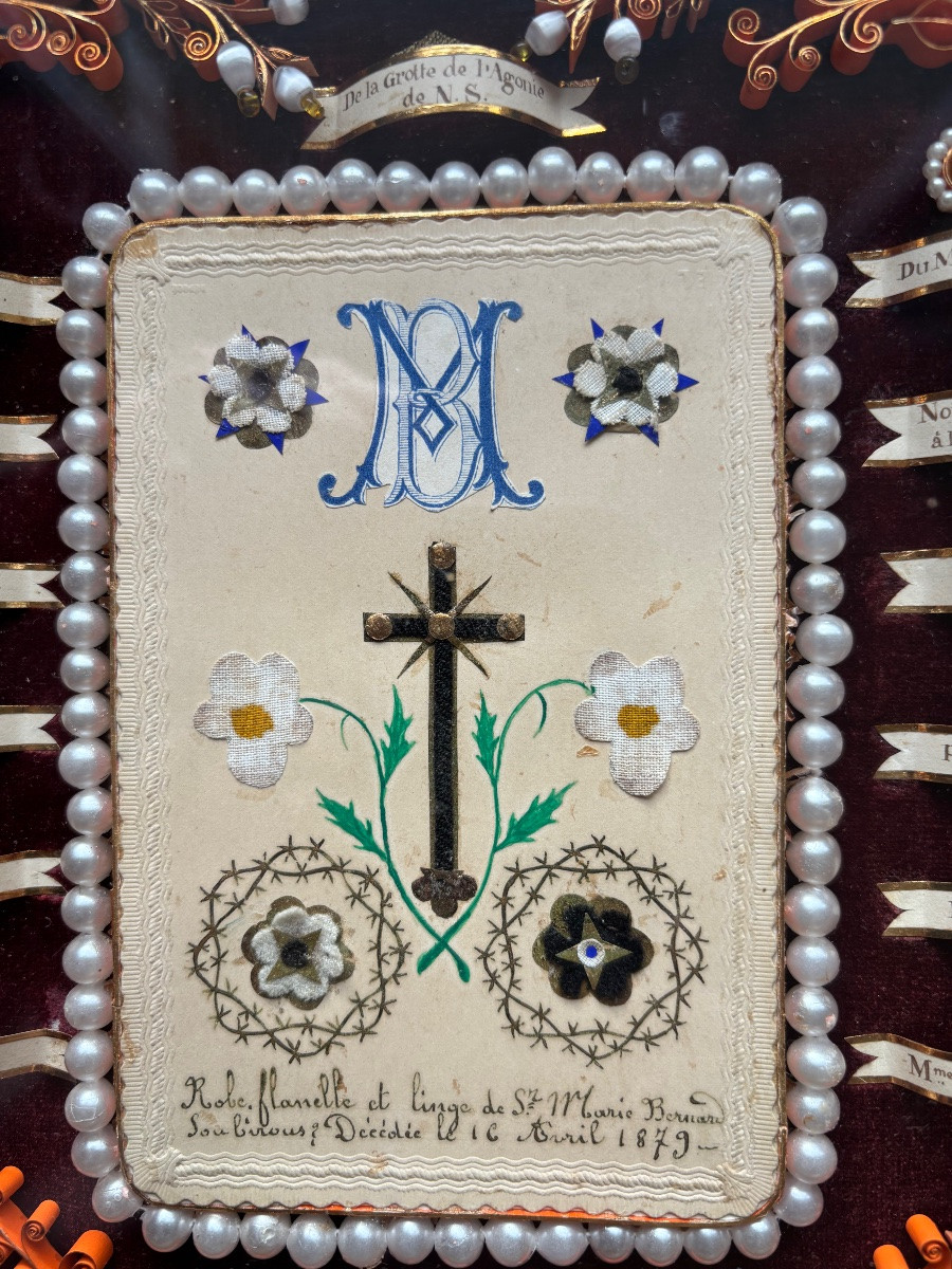 Paperolles et reliques de St Marie Bernadette  Soubirous fin 19éme Siecle-photo-7