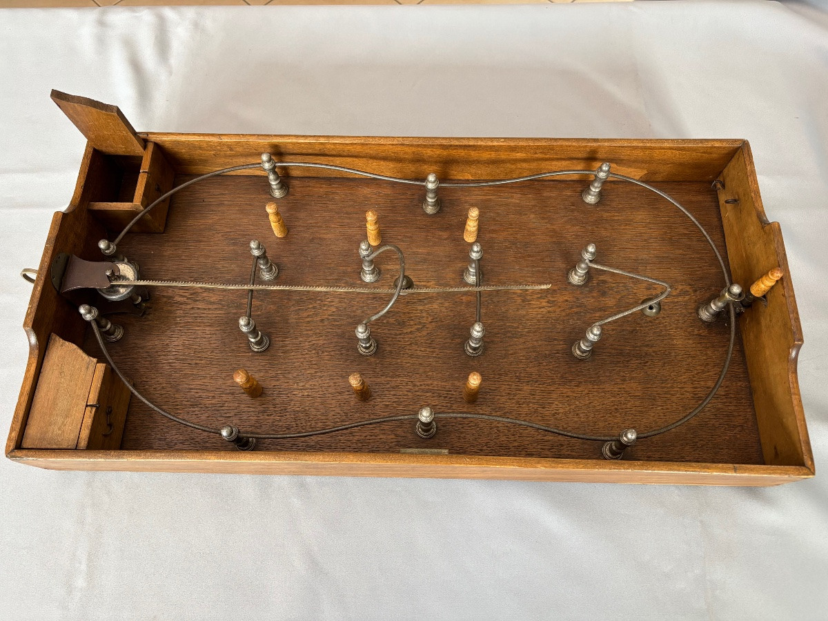 Dutch Spinning Top Game With A Rack And Pinion Mechanism, Late 19th Century -photo-1