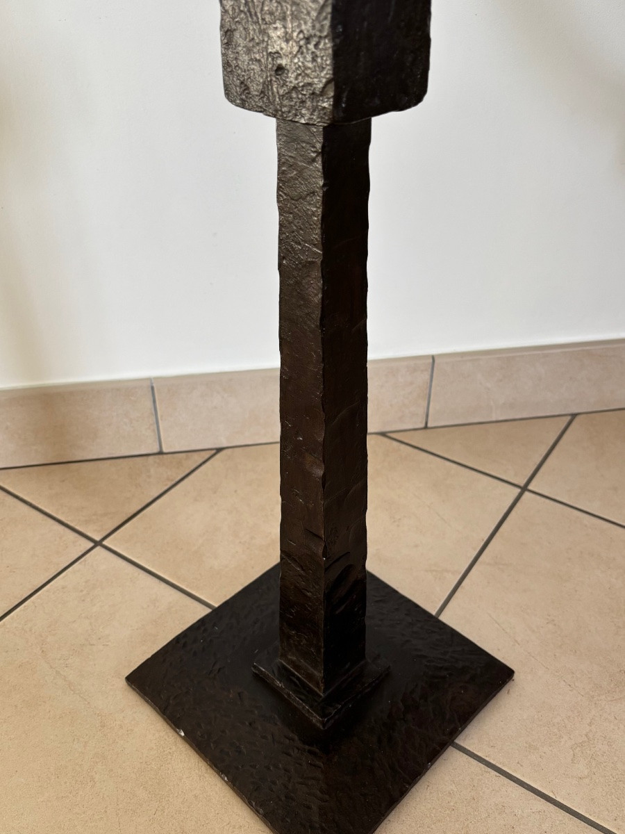 Pique cierge forgé circa 1950  -photo-2