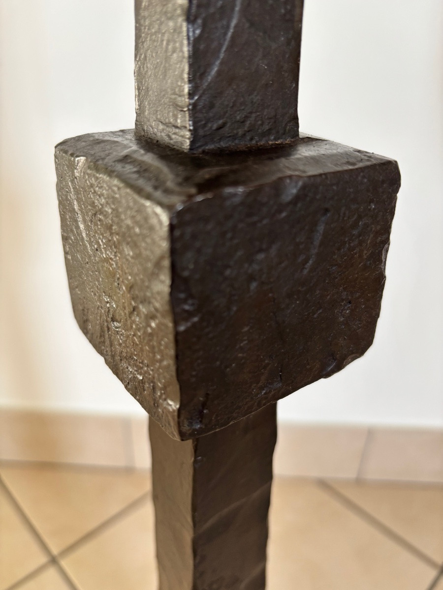 Pique cierge forgé circa 1950  -photo-3