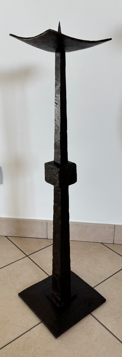 Pique cierge forgé circa 1950  